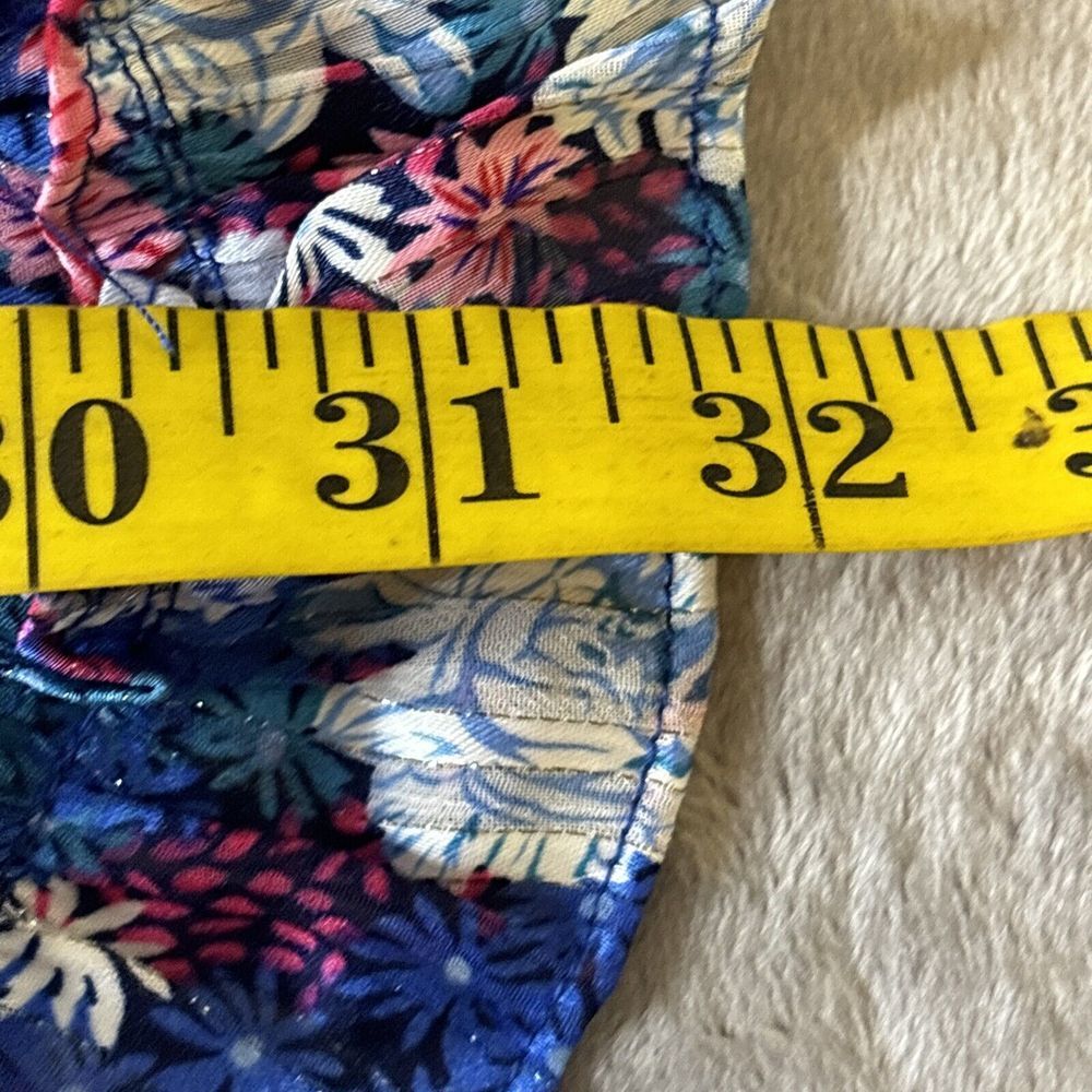 Perfectly Priscilla Dress Small One Shoulder Blue Floral Boho Tiered Preppy‎ NEW - Picture 15 of 16